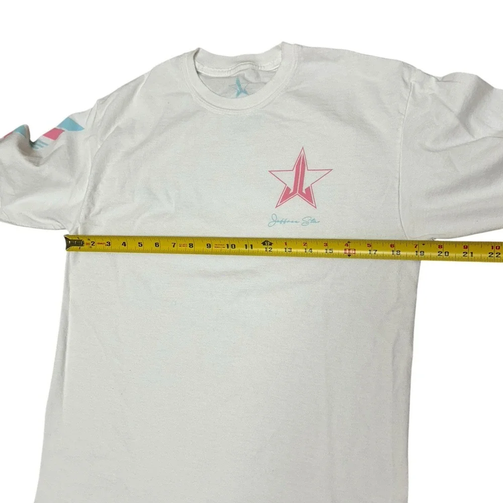 Jeffree Star Fashion‎ Shirt Unisex M White Snowflake Logo Graphic Long Sleeve